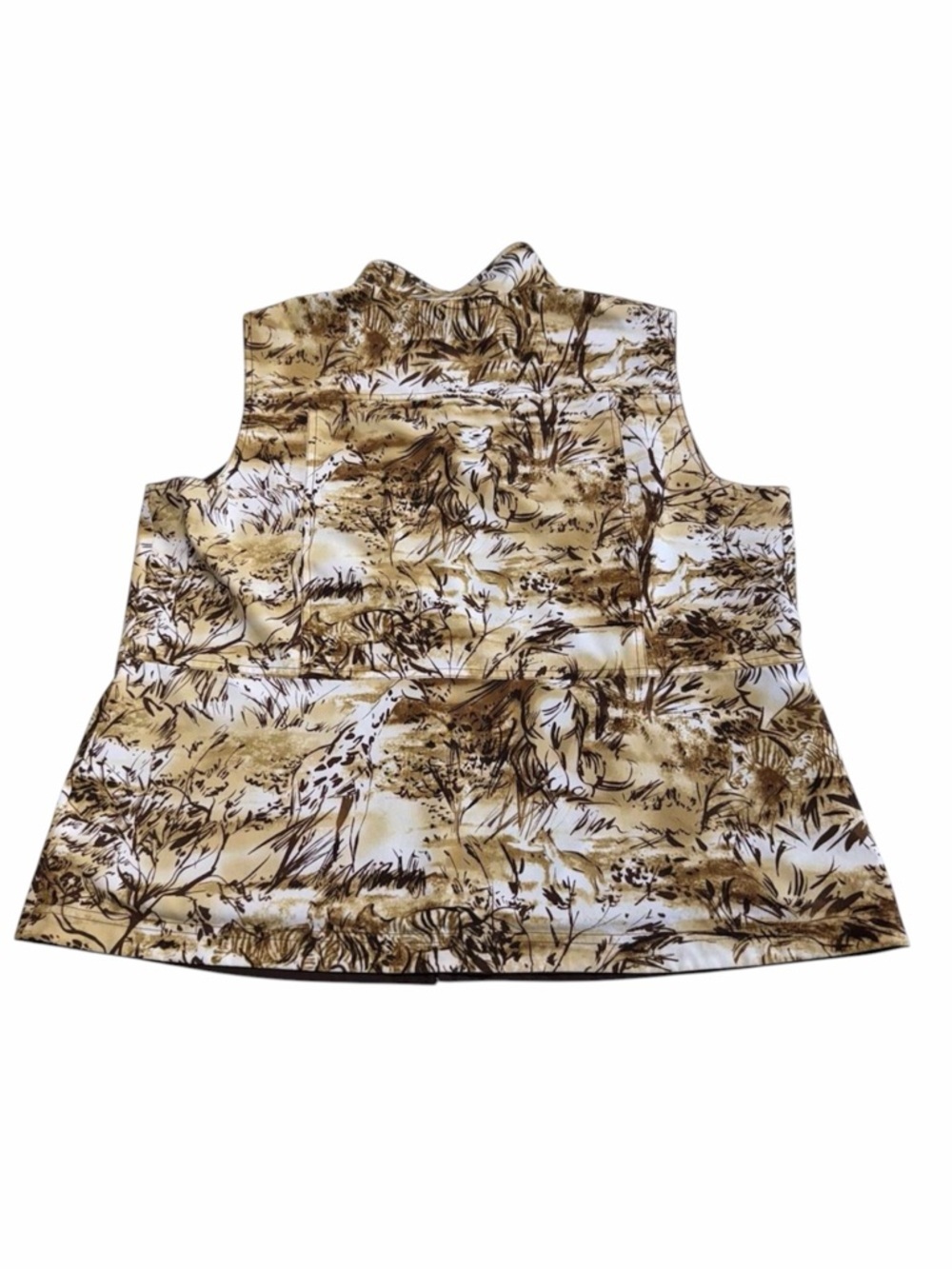 Zenergy by Chico’s Safari Animal Print Reversible Vest Women’s 3 (XL) Outdoor - Picture 3 of 8